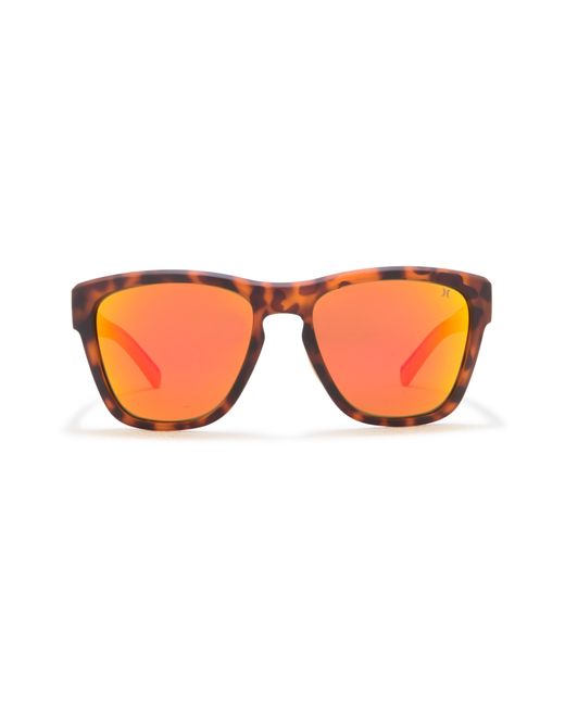 Hurley Orange Deep Sea 54mm Polarized Square Sunglasses for men