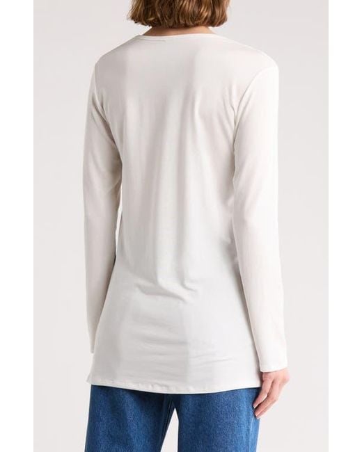 Go Couture White Basic Stretch Modal T-Shirt