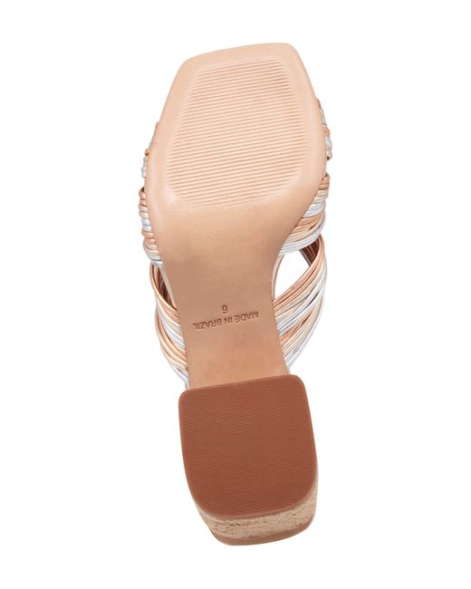 Andre Assous Pink Kelsie Metallic Twist Sandal