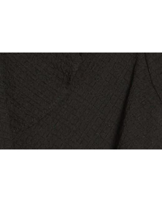 Max Studio Black Ruffle Long Sleeve Faux Wrap Top