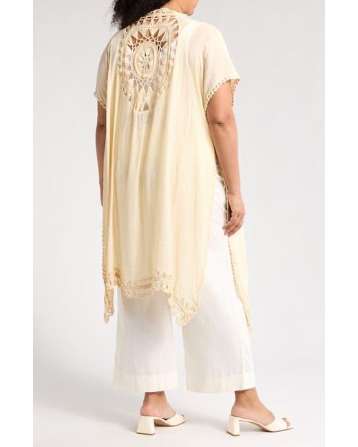 Forgotten Grace Natural Open Work Knit Duster