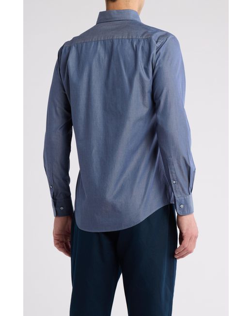Rodd & Gunn Blue Sunrise Beach Sports Fit Cotton Button-up Shirt for men