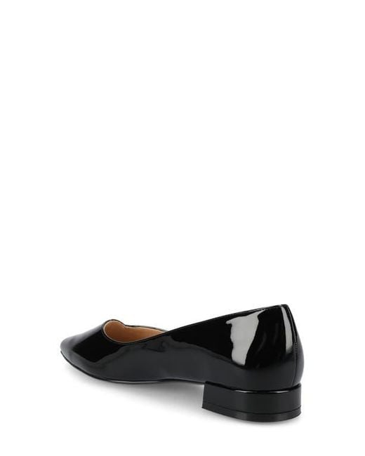 Journee Collection Black Carmin Pointed Toe Flat