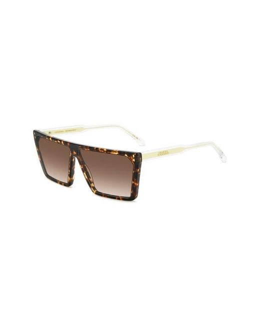 Isabel Marant Brown 64Mm Oversize Rectangular Sunglasses