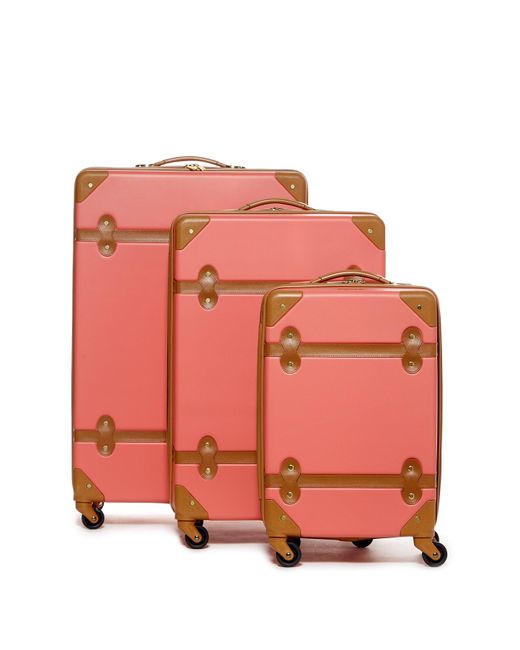 Diane von Furstenberg Pink Saluti 3-piece Hardside Set