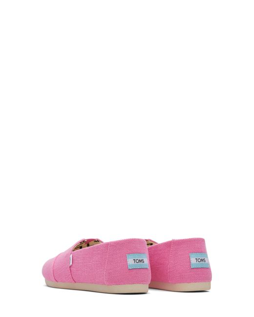 TOMS Pink Alpargata Slip On Sneaker