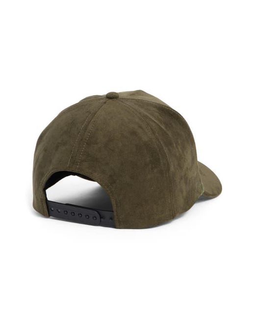 David & Young Green Faux Suede Baseball Cap