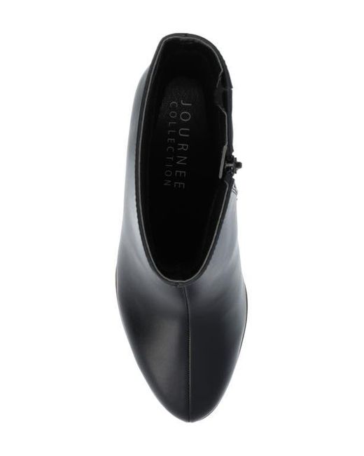 Journee Collection Black Romer Tru Comfort Platform Bootie