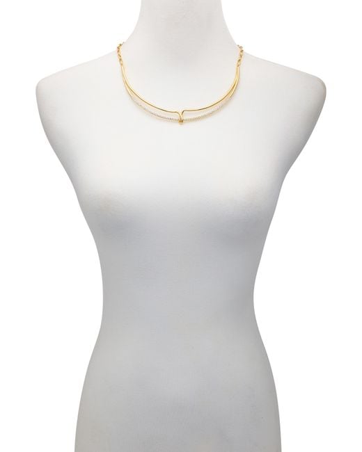 Vince Camuto Metallic Layered Frontal Necklace