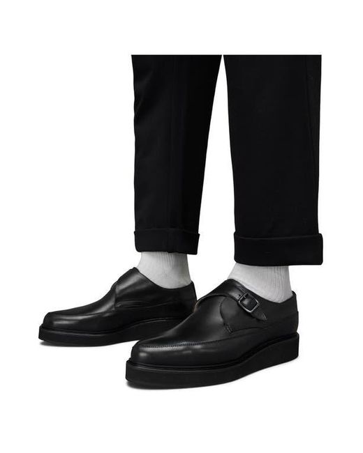 AllSaints Leather Monk Strap Shoes in Black for Men | Lyst display picture 3