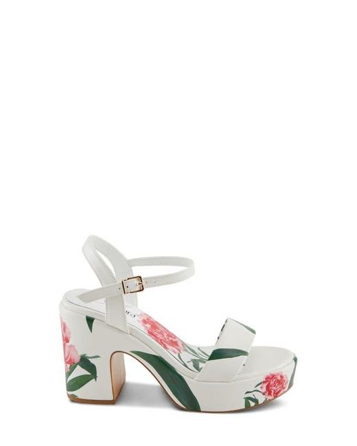 AZURA BY SPRING STEP White Oh My Kay Platform Sandal