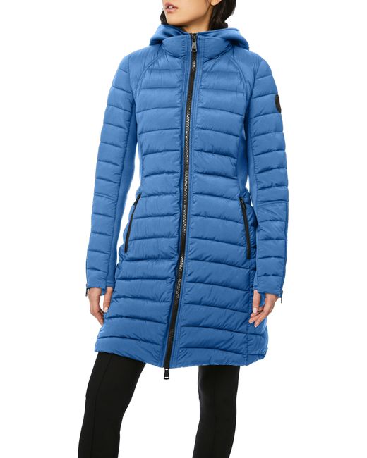 Bernardo Long Walker Puffer Coat In Stone Blue At Nordstrom Rack Lyst