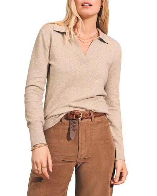 Faherty Brand Natural Jackson Polo Sweater