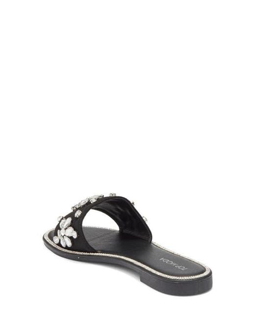 Top Moda Black Paz Slide Sandal