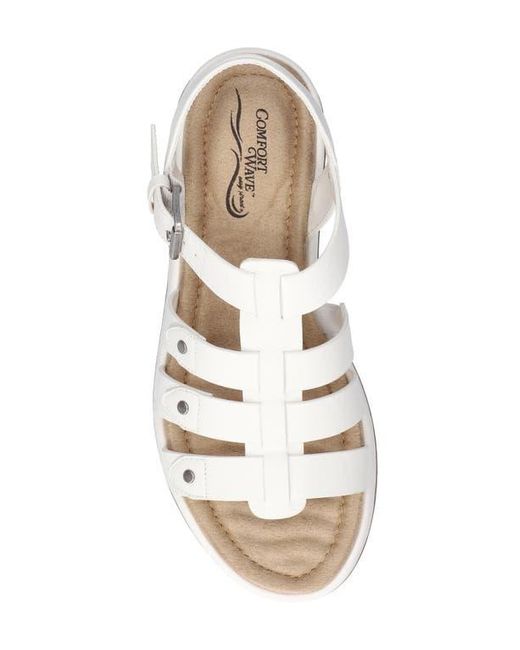 Easy Street White Chirp Quarter Strap Gladiator Sandal