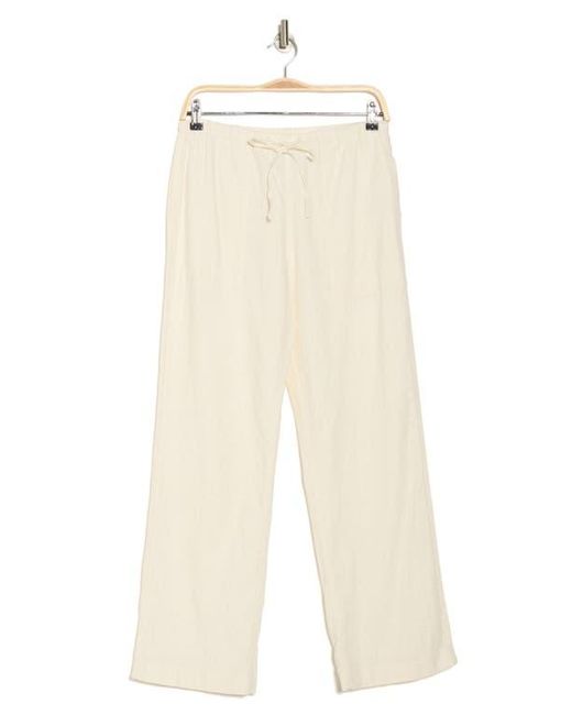 Calvin Klein Natural Pull-On Linen & Cotton Pants