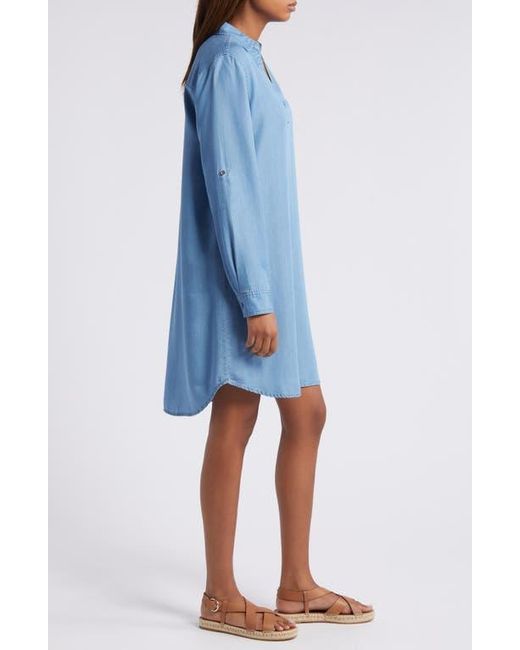 Beach Lunch Lounge Emelia Long Sleeve Shift Dress in Blue Lyst