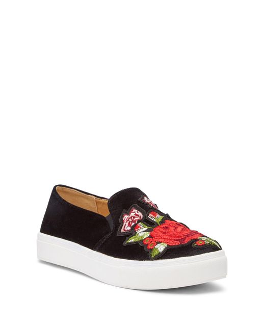 Dirty Laundry Jiana Embroidered Velvet Slip on Sneaker in Black Lyst