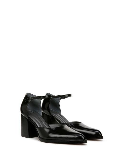 Sarto Black Diona Ankle Strap Pointed Toe Pump