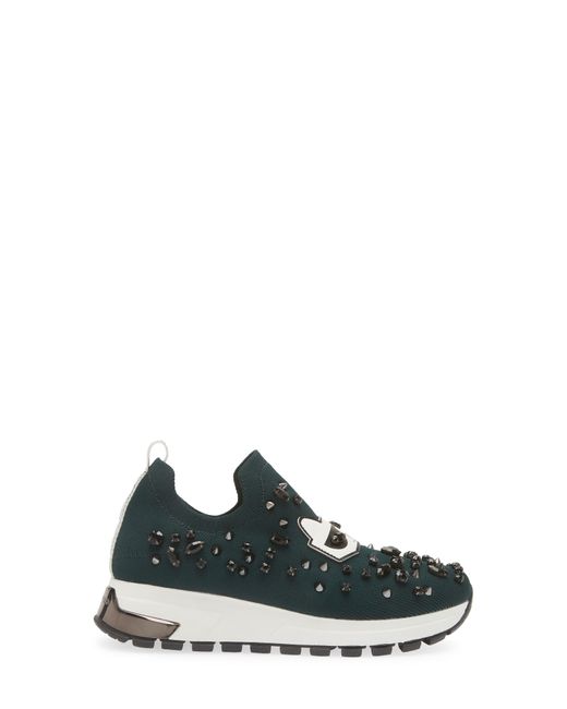 Karl Lagerfeld Blue Malna Embellished Slip-on Sneaker