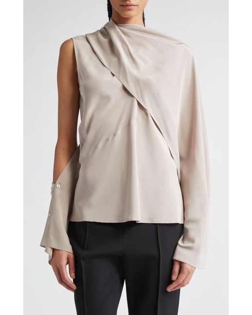 Helmut Lang Gray Silk Scarf Top