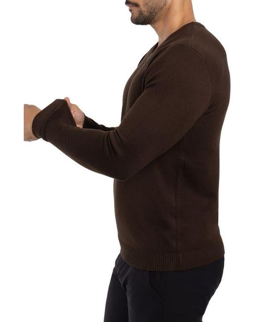 Xray Jeans Black V-Neck Rib Knit Sweater for men