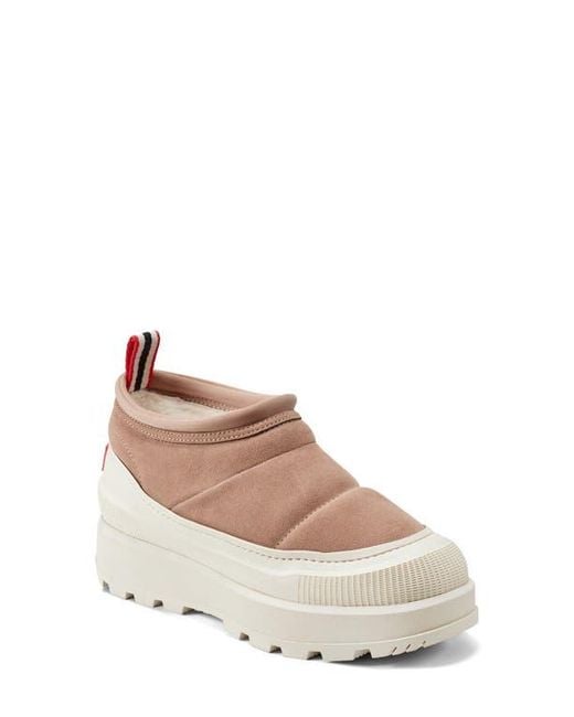 Hunter Natural Askern Waterproof Suede Platform Bootie