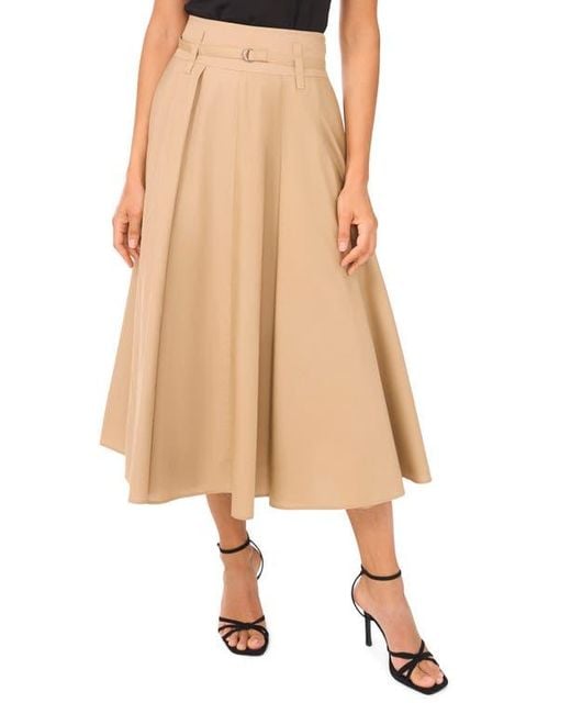 Ted Baker Natural Pleated Belt A-Line Skirt