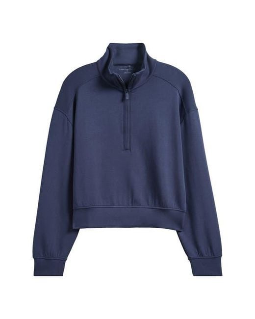 Travis Mathew Blue Skyloft Soft Echo Half Zip Pullover