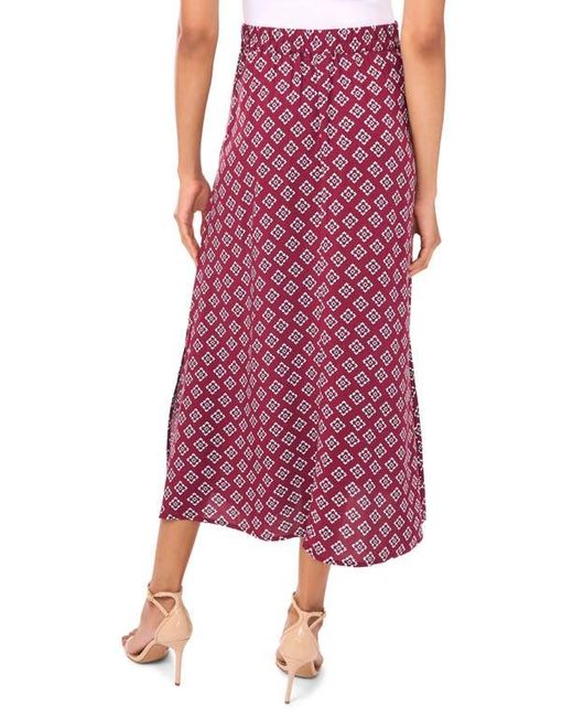 Halogen® Red Side Slit Midi Skirt