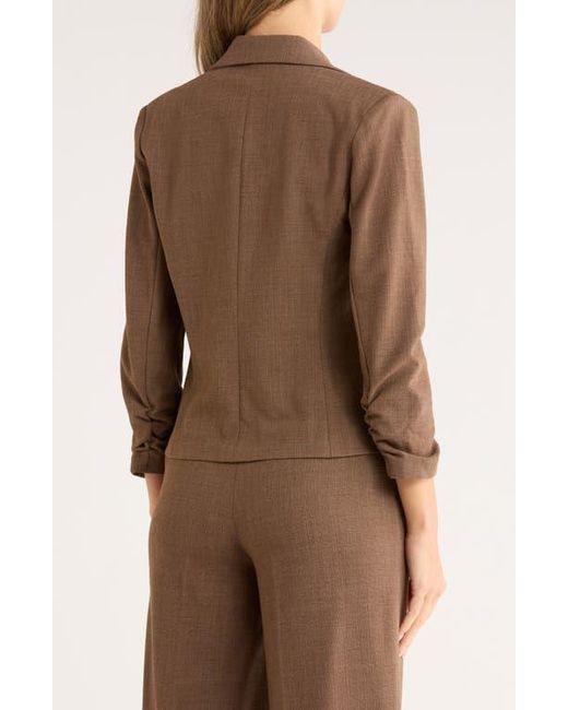 Amanda + Chelsea Brown Scrunch Sleeve Blazer