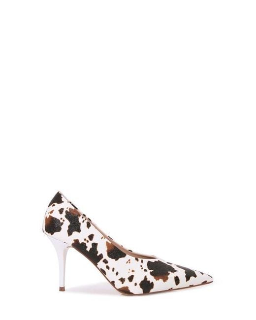 BERNESS White Patent Pointed Toe Pump