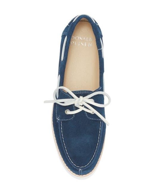 Donald J Pliner Blue Lug Sole Boat Shoe