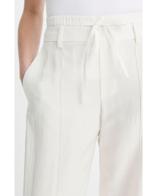 Vince White Double Waist Drawstring Pants