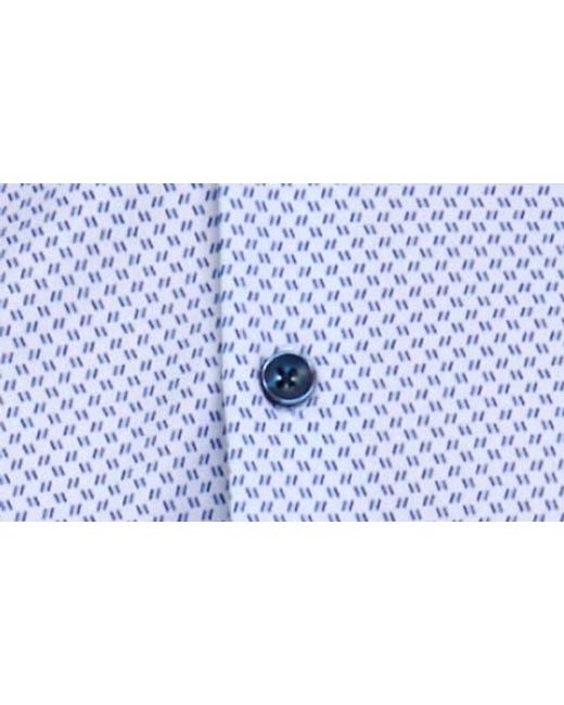 Con.struct Blue Micro Geometric Print Stretch Button-Up Shirt for men