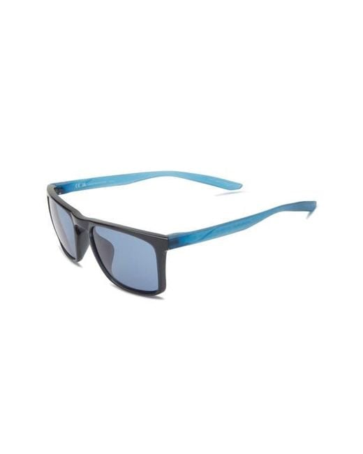 Nike Blue Sky Ascent 55Mm Rectangular Sunglasses