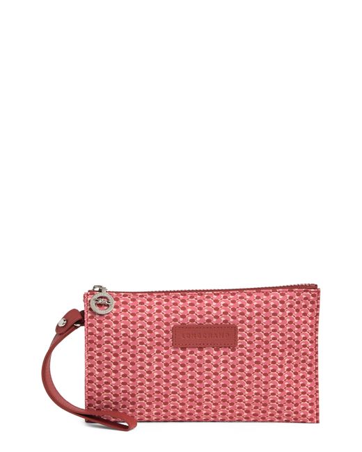 Longchamp Red Le Pilage Micro Zip Pouch