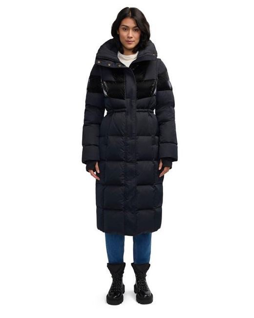 Scotch & Soda Black Kaatye Core Fit Water Repellent Maxi Puffer Coat