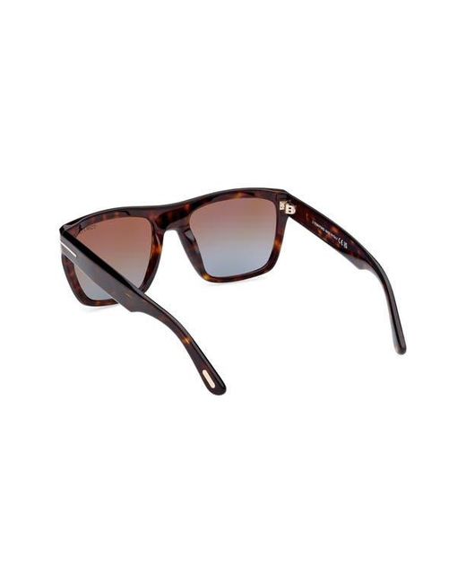 Tom Ford Brown Alberto 55Mm Gradient Square Sunglasses for men