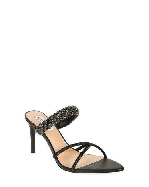 Steve Madden Metallic Camina Crystal Strap Slide Sandal