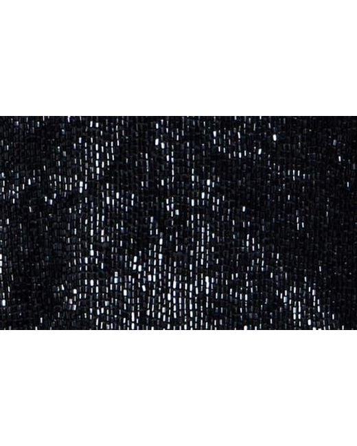 Twp Black Bugle Bead Crop Tank