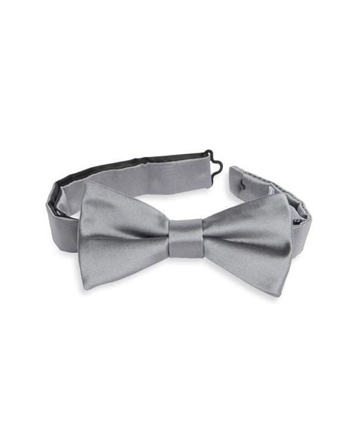 Nordstrom Rack Gray Satin Solid Bow Tie for men