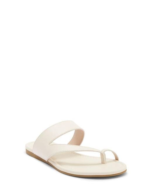 Stuart Weitzman White Remy Toe Strap Sandal