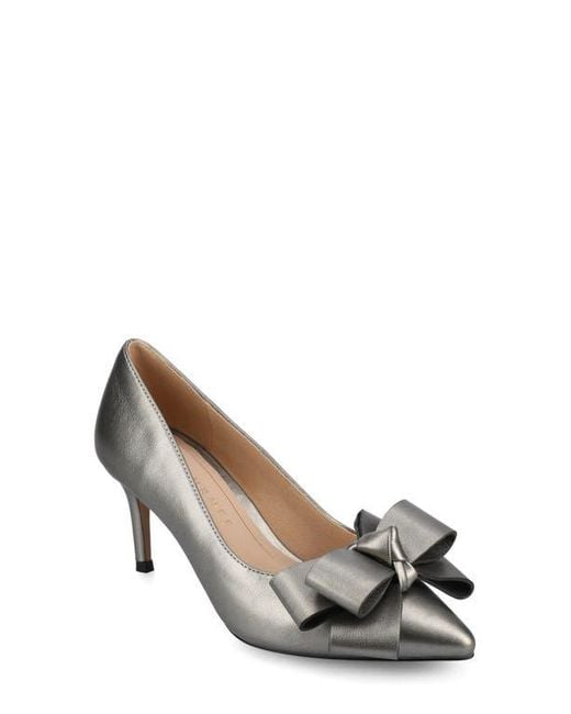 Journee Collection Metallic Crystol Pump