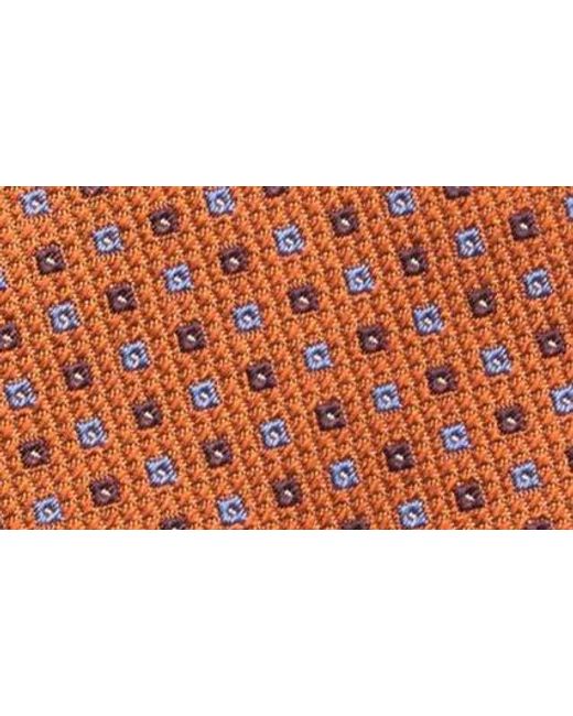 Duchamp Orange Micro Neat Silk Tie for men