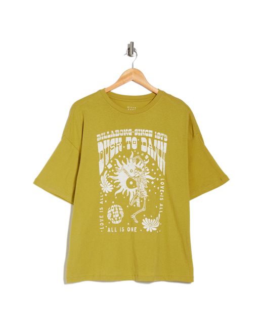 Billabong Yellow Darling Cotton Graphic T-shirt