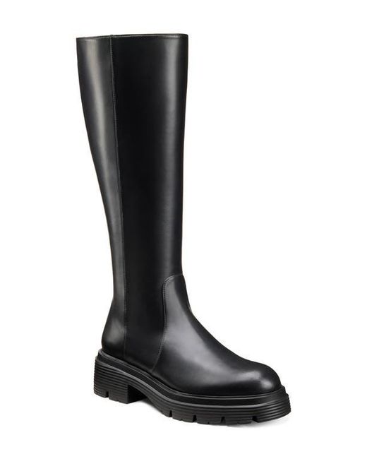 Stuart Weitzman Black Hudson Lite Zip Knee High Boot