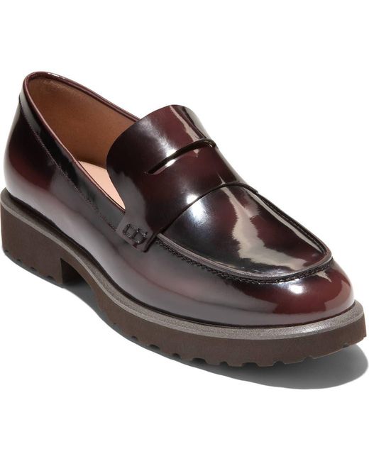 Cole Haan Brown Geneva Platform Penny Loafer