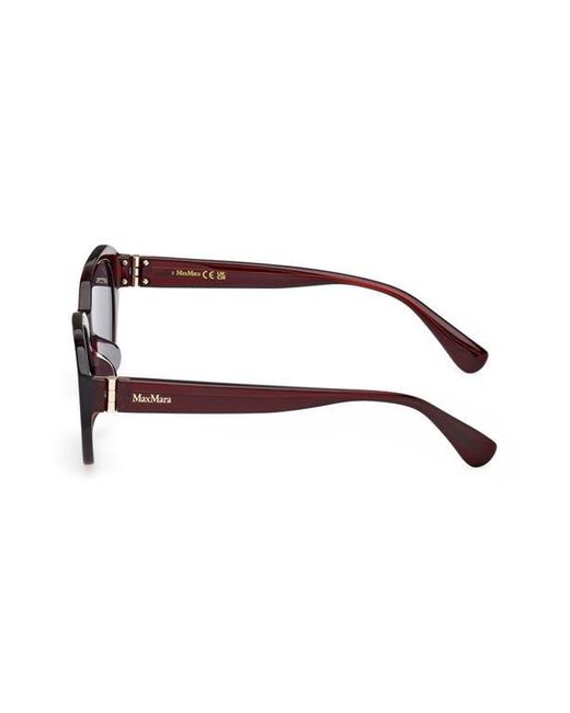 Max Mara Brown 54Mm Round Sunglasses