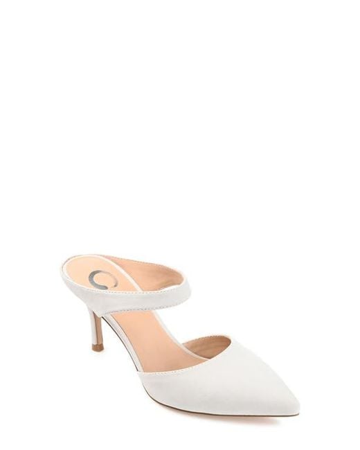 Journee Collection White Pointed-Toe Slip-On Pumps